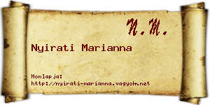 Nyirati Marianna névjegykártya